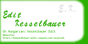 edit kesselbauer business card